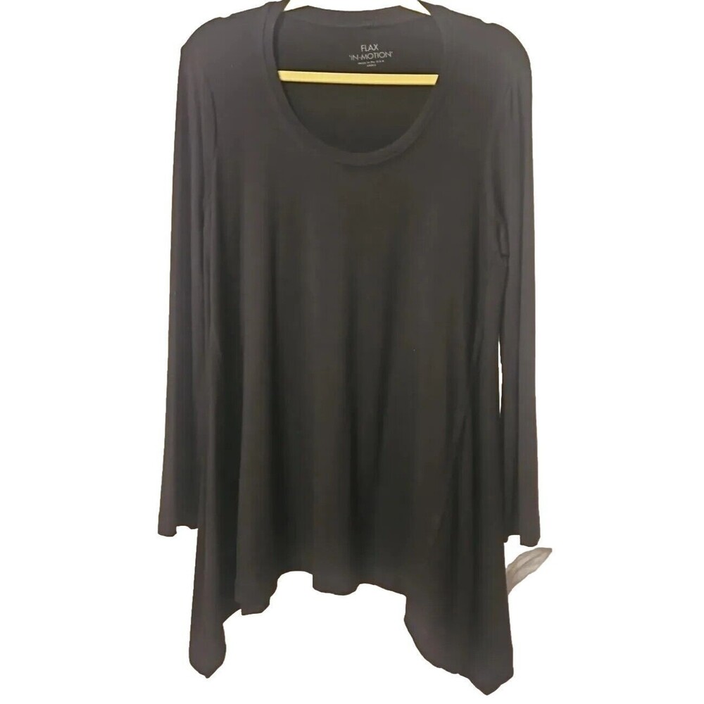 Flax in motion Black Swing Tunic Size Oversized Small